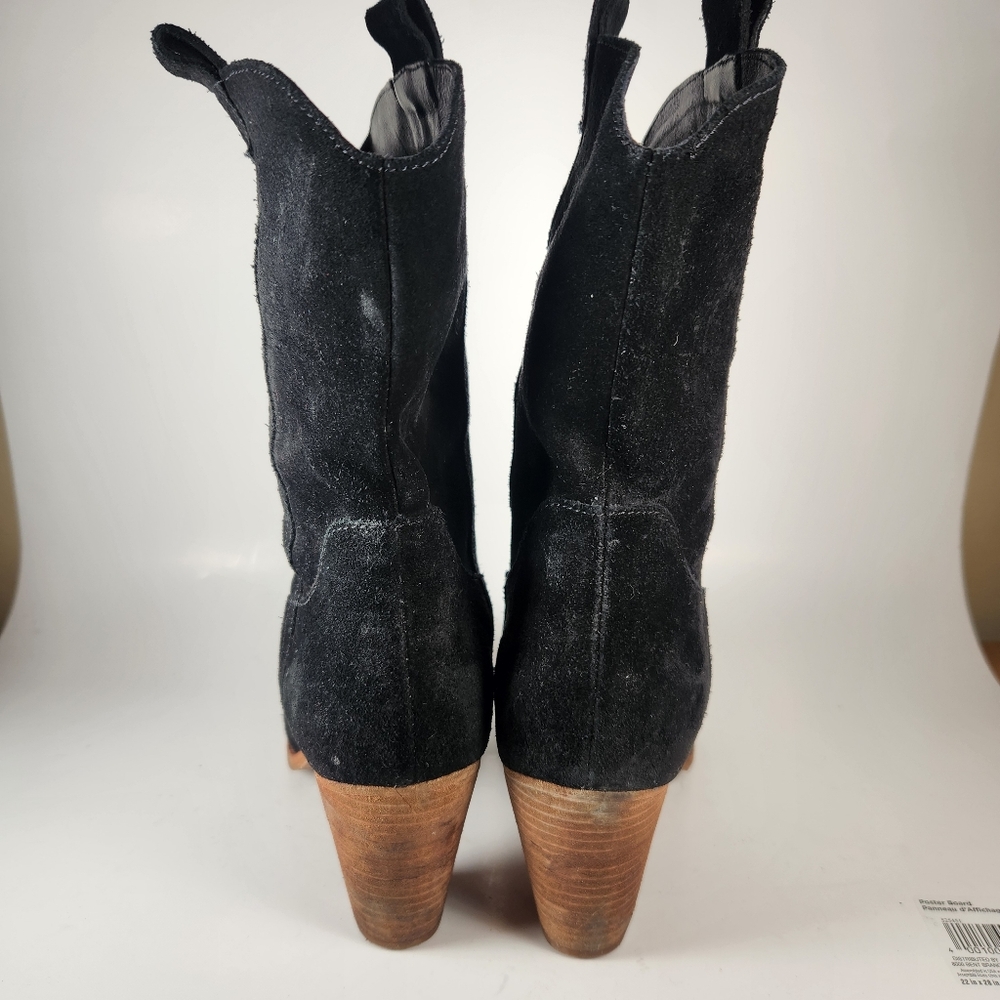 BODEN Women’s Western Boot Size 9 EU 40 Black Suede Heels - Picture 8 of 12